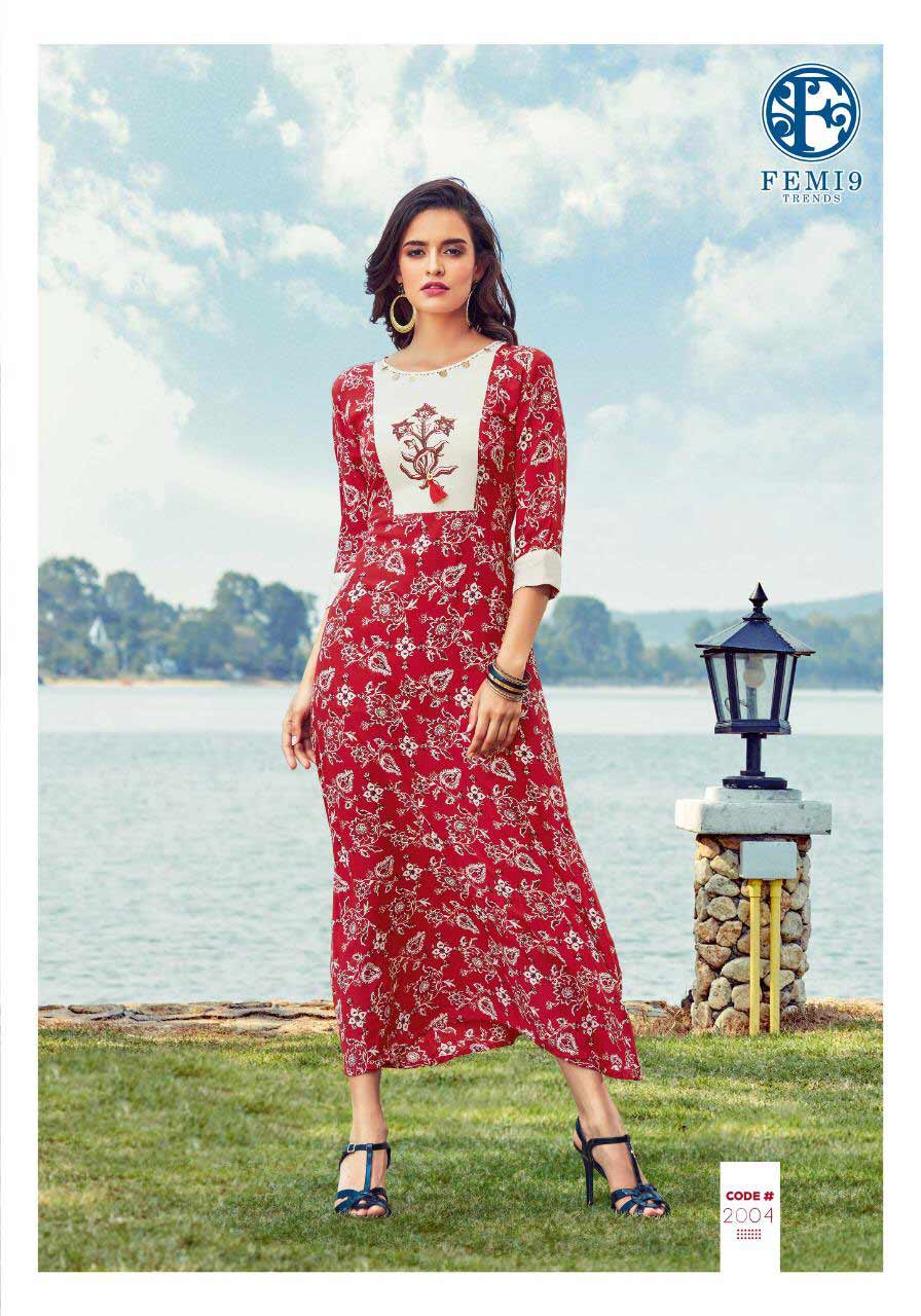 Fizzah Vol-2 Femi9trends Print Embroidery Kurtis Set Fizzah Vol-2 Femi9trends Print Embroidery Kurtis Set